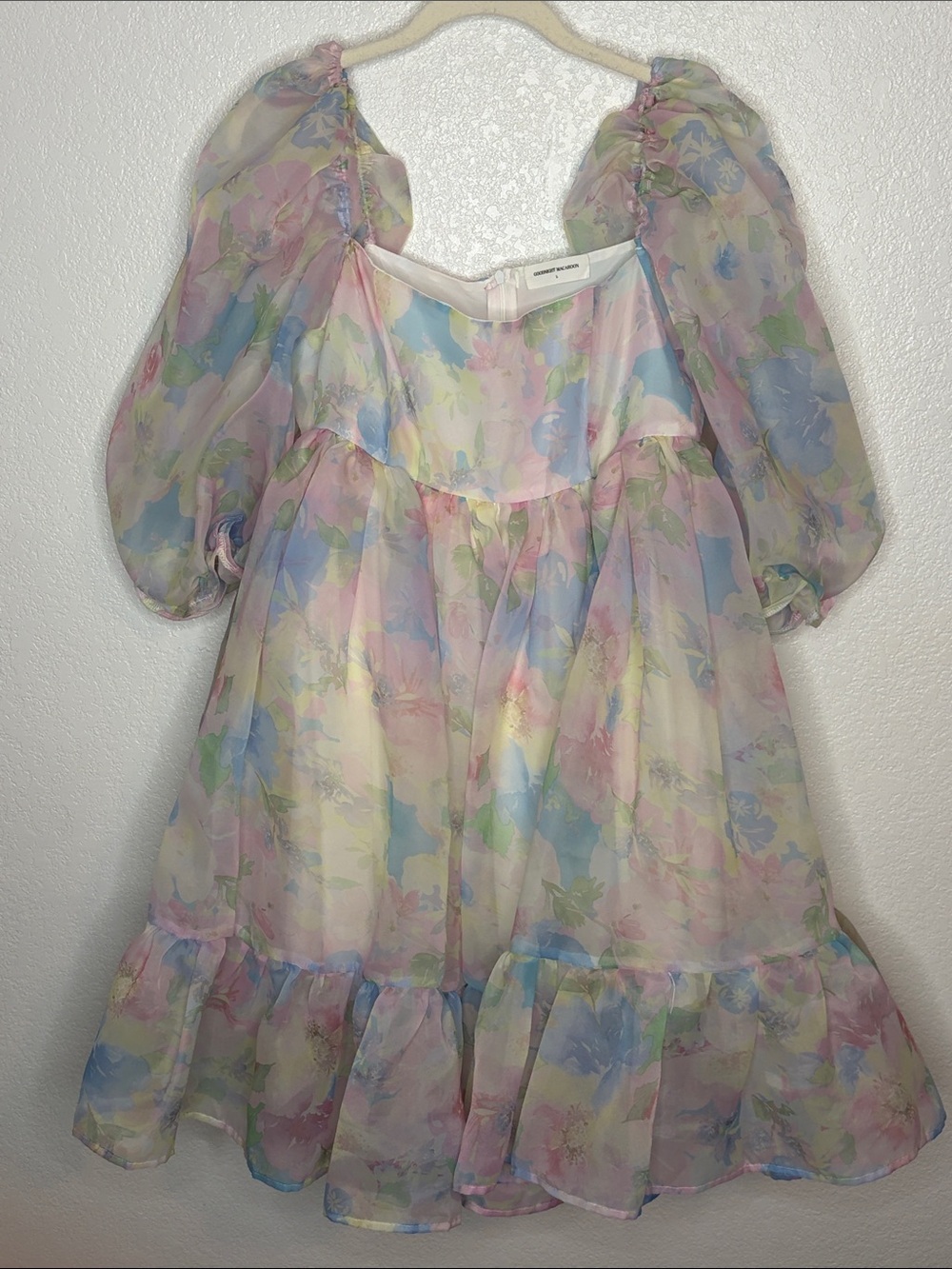 Goodnight Macaron Pastel Floral Babydoll Fairytale Dress Size Large Princess